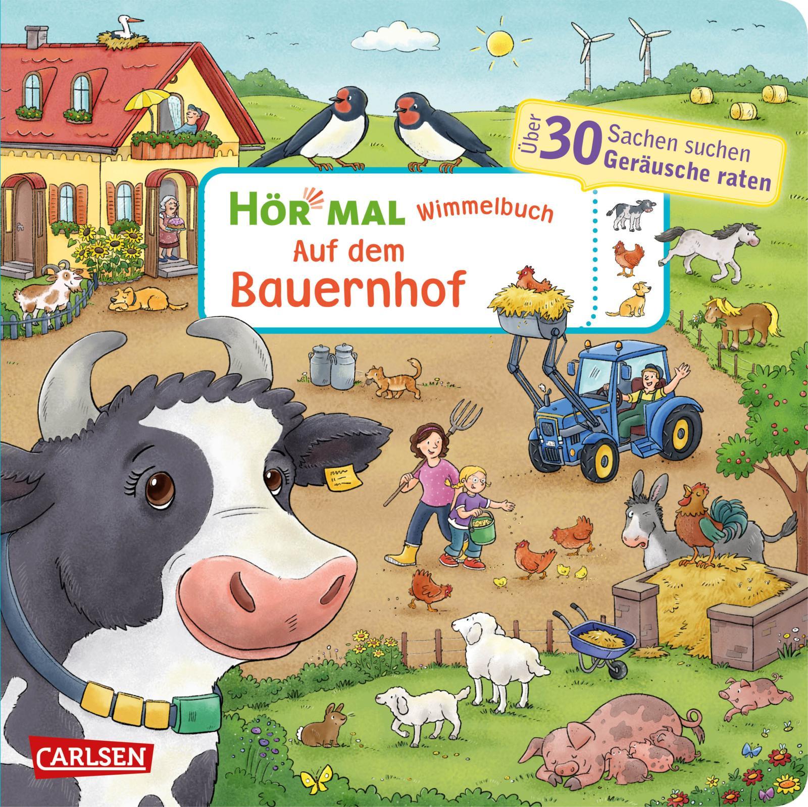 Vorderes Coverbild Hör mal (Soundbuch): Wimmelbuch: Auf dem Bauernhof