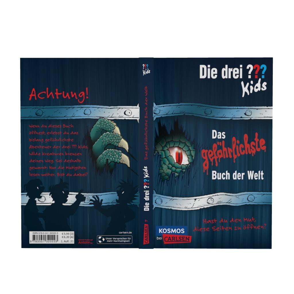 Beispielinhalt (Bild) Die drei ??? Kids: Das gefährlichste Buch der Welt
