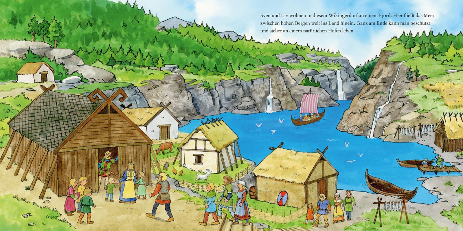 Beispielinhalt (Bild) LESEMAUS 148: Mit den Wikingern auf hoher See