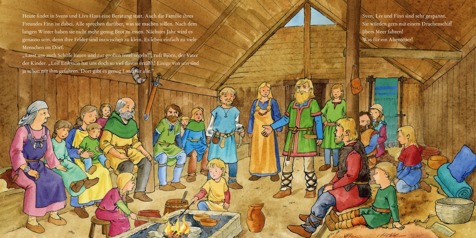 Beispielinhalt (Bild) LESEMAUS 148: Mit den Wikingern auf hoher See