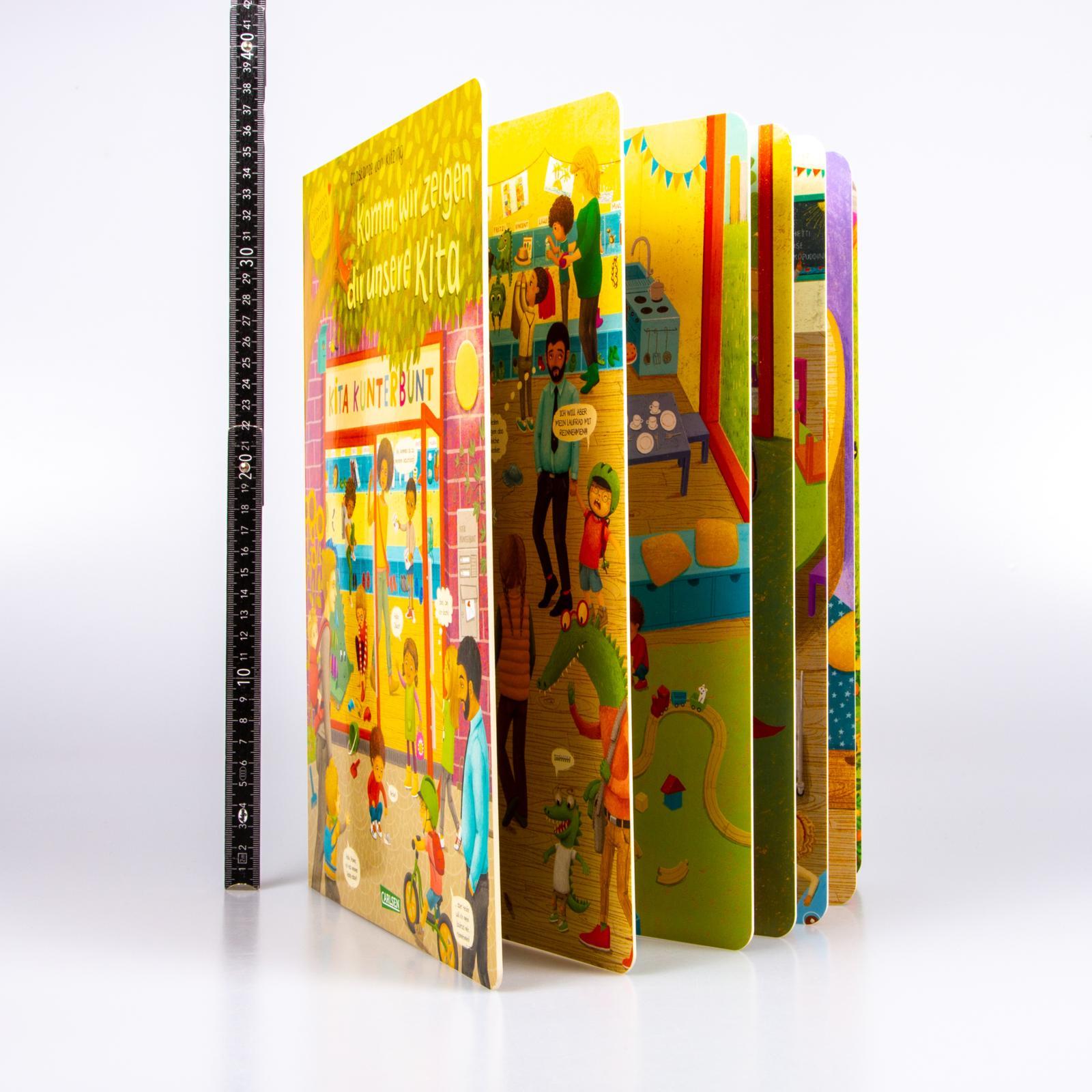 Beispielinhalt (Bild) Komm, wir zeigen dir unsere Kita (Constanze von Kitzings Wimmelgeschichten 1)