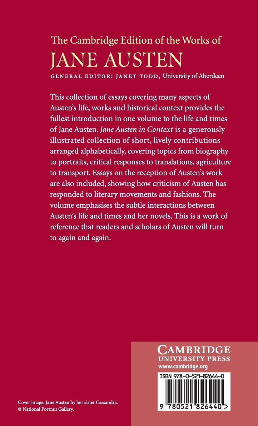 Rückseitencover Jane Austen in Context