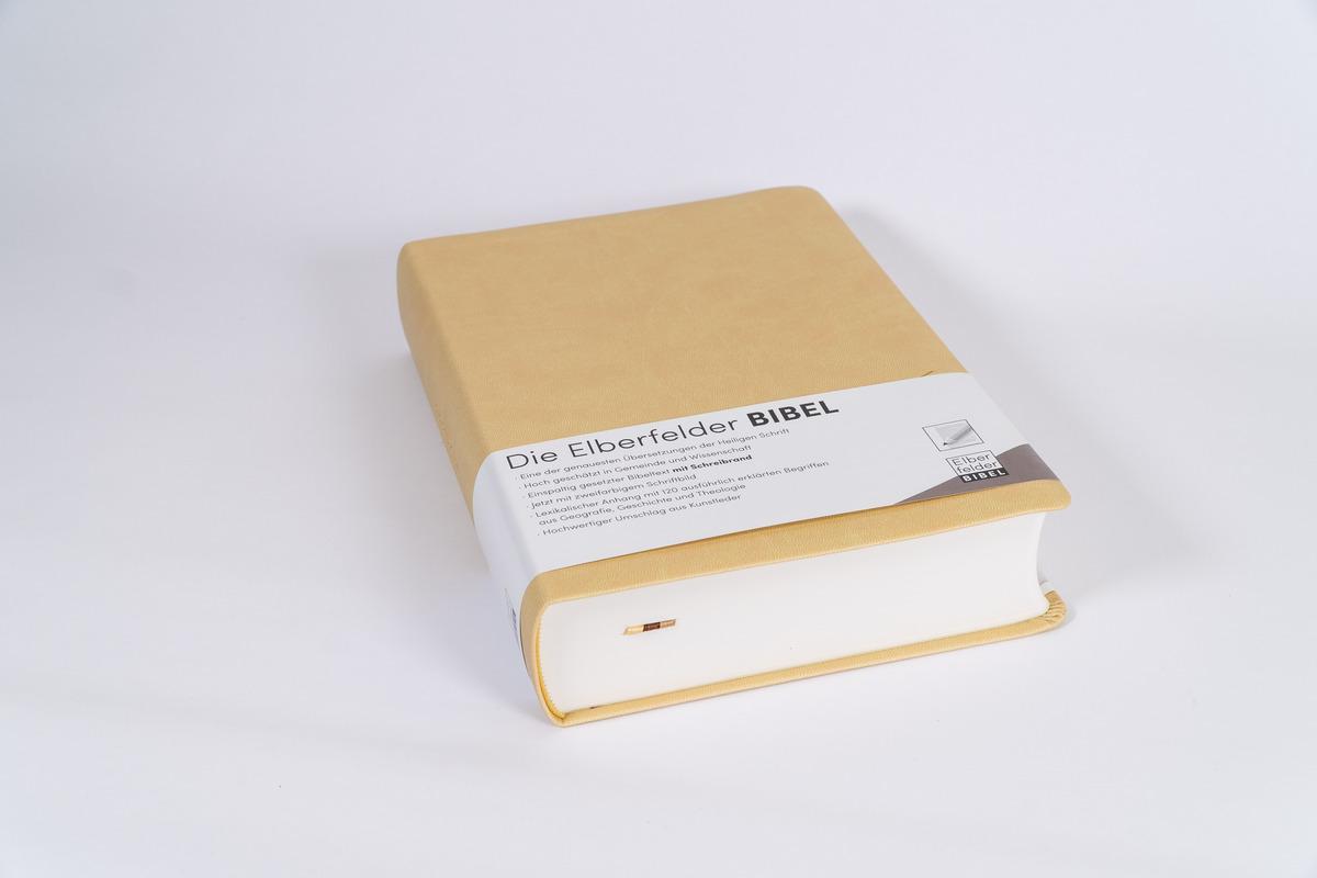 Beispielinhalt (Bild) Elberfelder Bibel - mit Schreibrand, Kunstleder