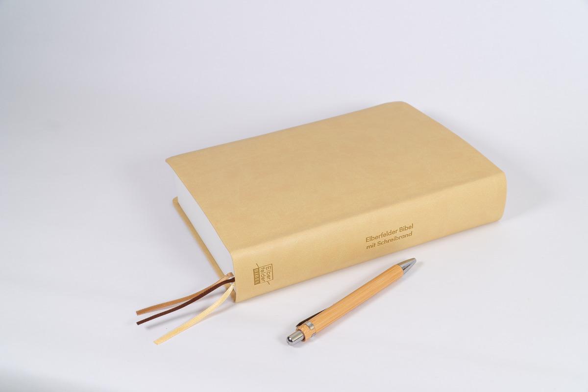 Beispielinhalt (Bild) Elberfelder Bibel - mit Schreibrand, Kunstleder