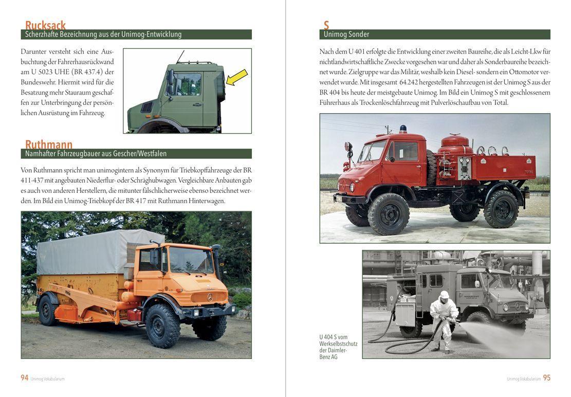 Beispielinhalt (Bild) Illustriertes Unimog Vokabularium