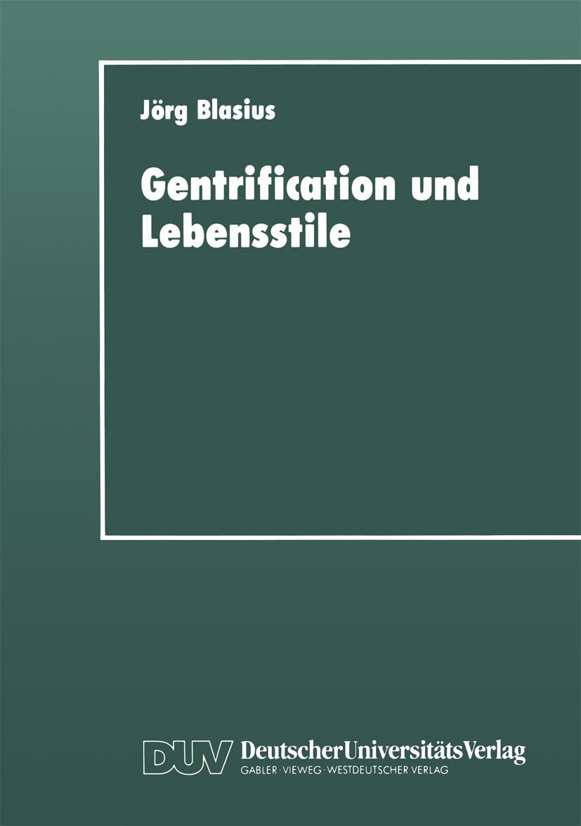 Vorderes Coverbild Gentrification und Lebensstile