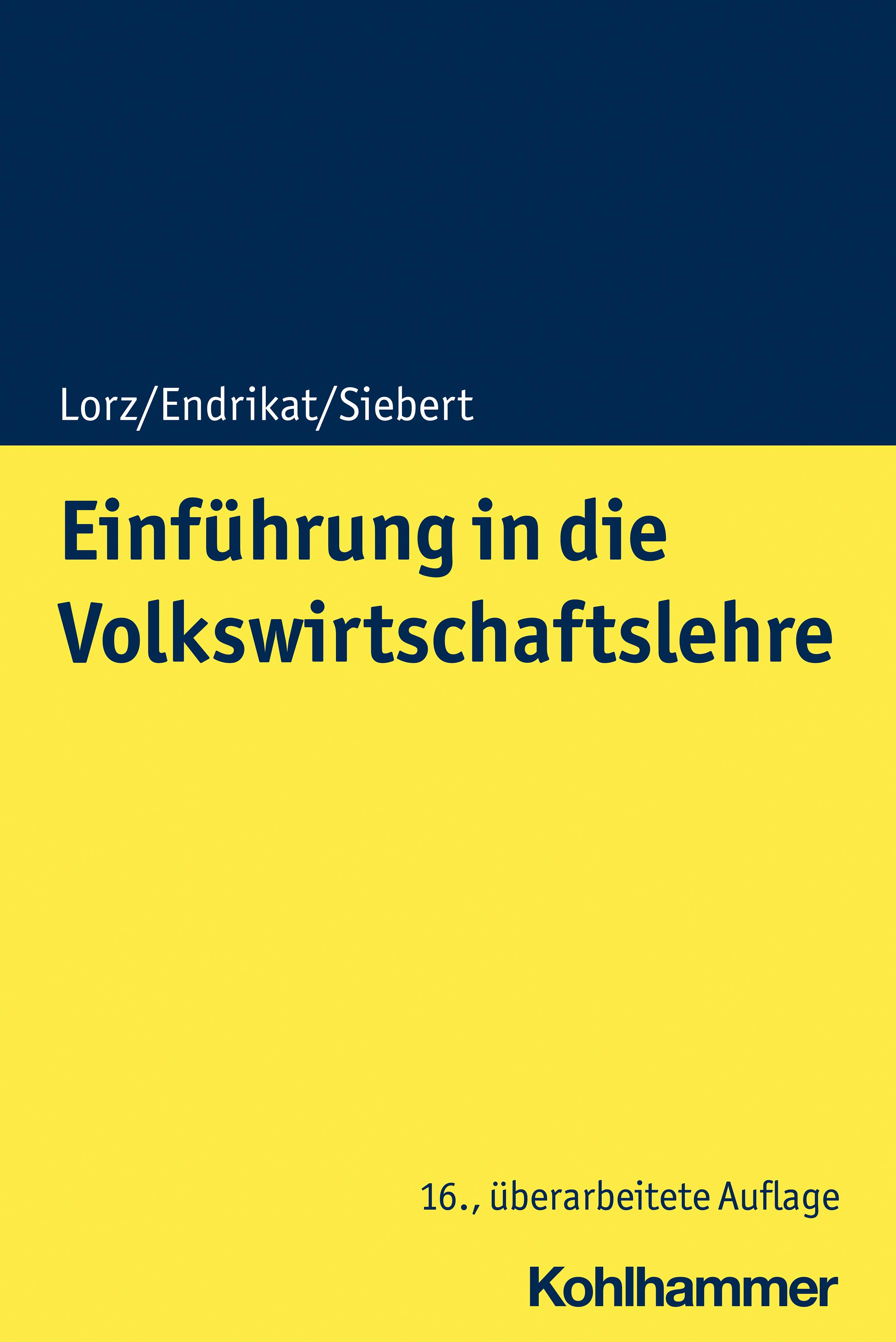 Vorderes Coverbild Einführung in die Volkswirtschaftslehre