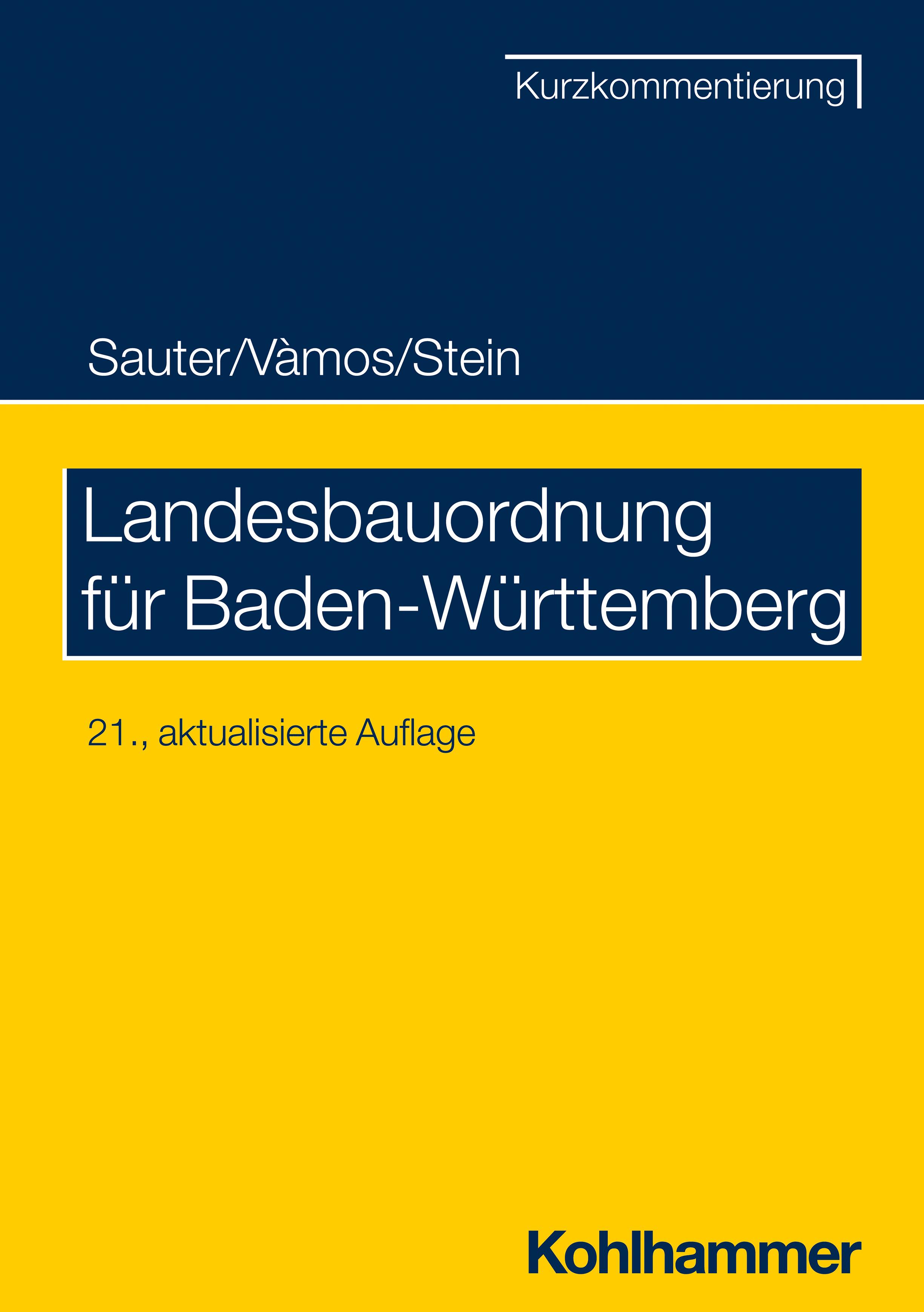 Vorderes Coverbild Landesbauordnung für Baden-Württemberg