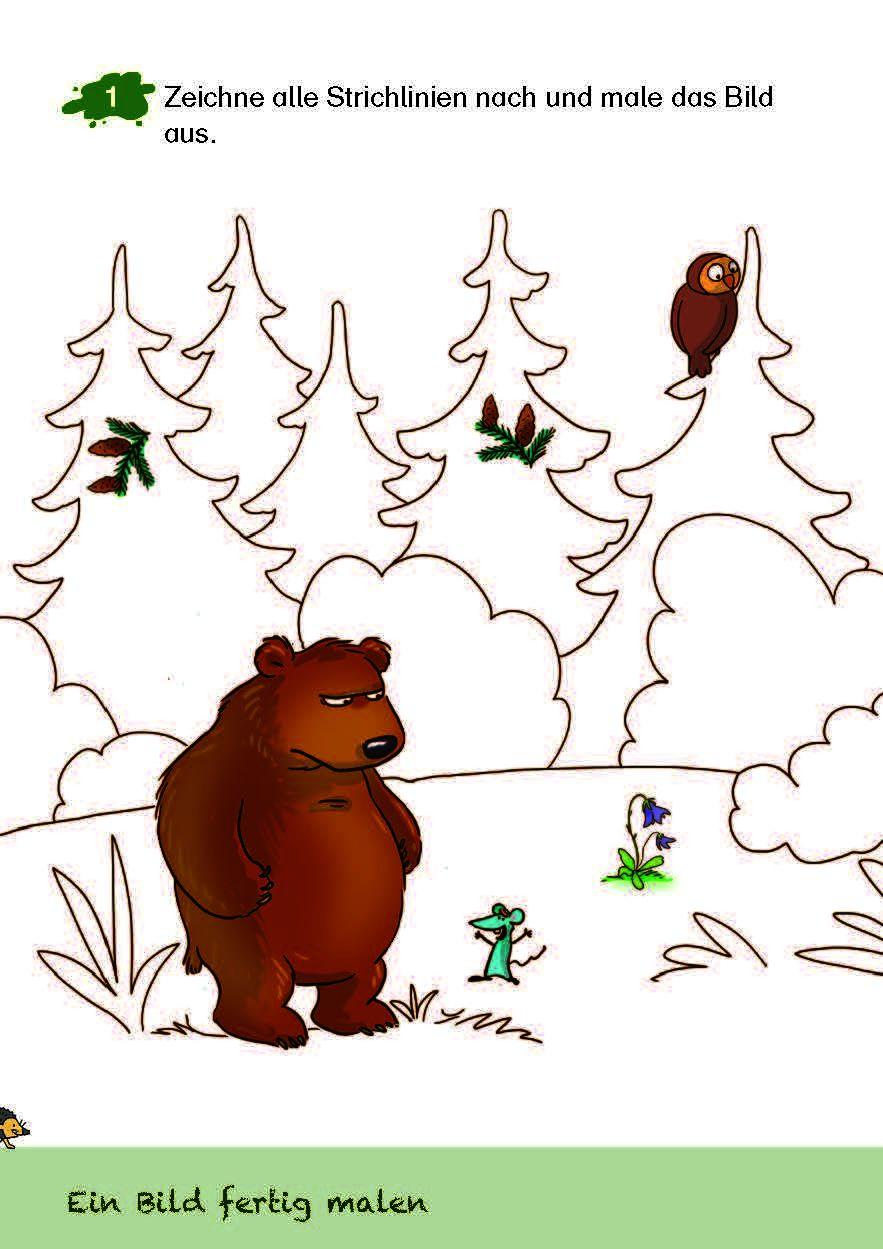 Beispielinhalt (Bild) Mein Spiel- und Lernblock 1 - Abenteuer im Wald