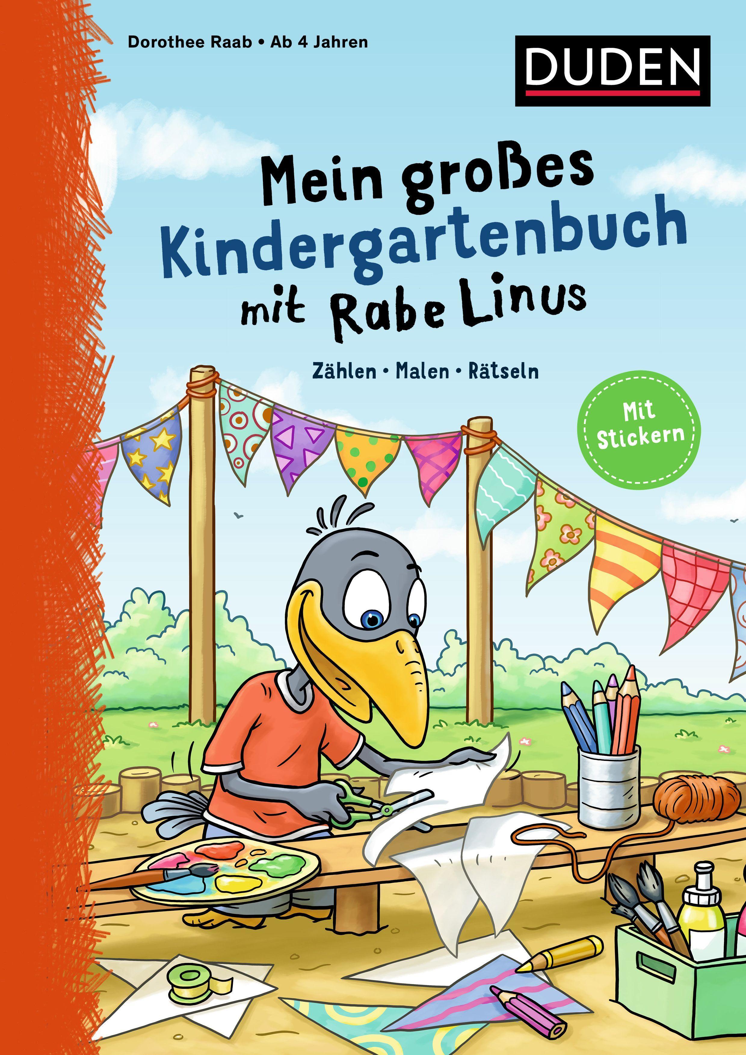 Vorderes Coverbild Mein großes Kindergartenbuch mit Rabe Linus