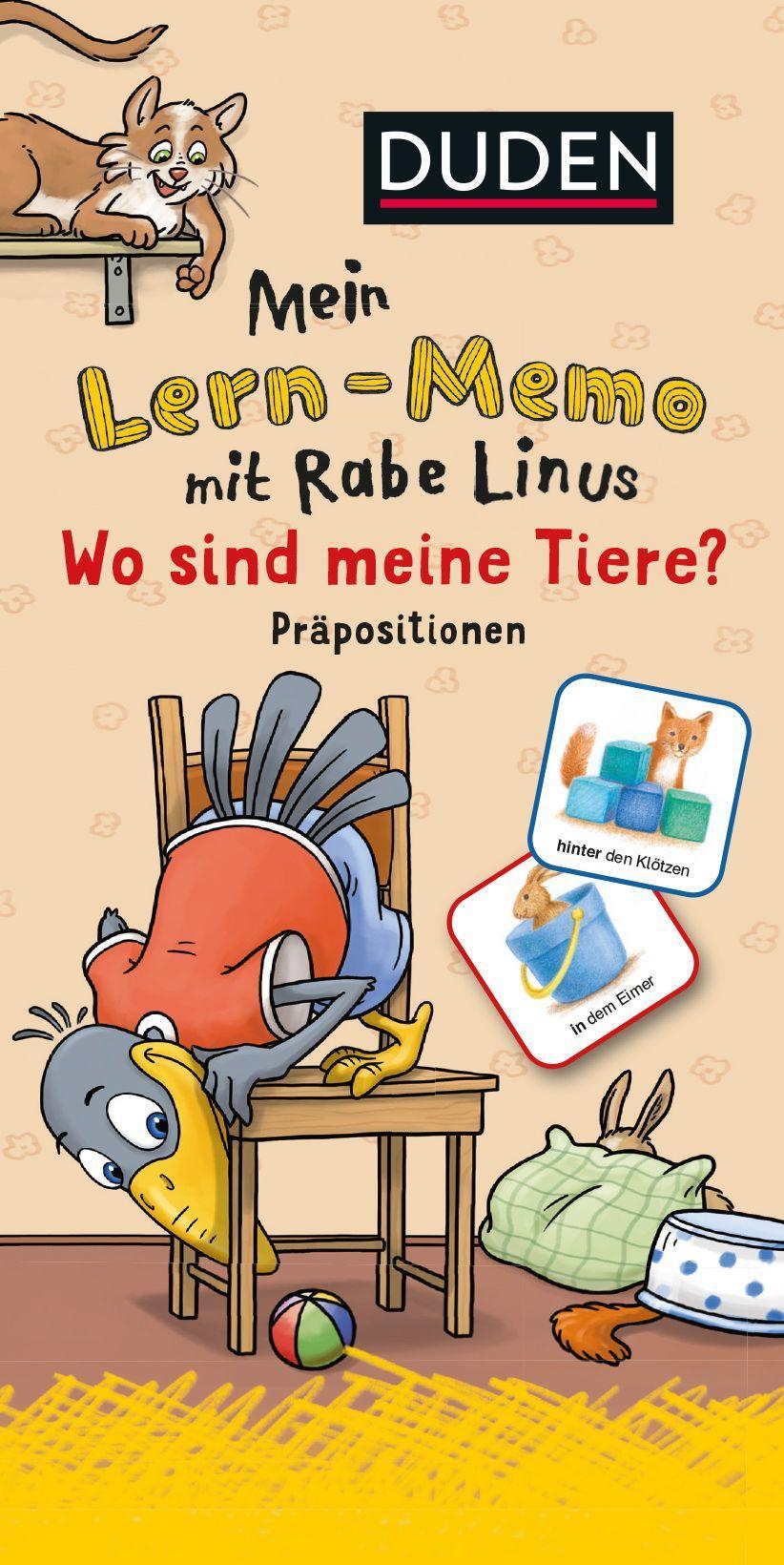 Vorderes Coverbild Mein Lern-Memo mit Rabe Linus - Wo sind meine Tiere?