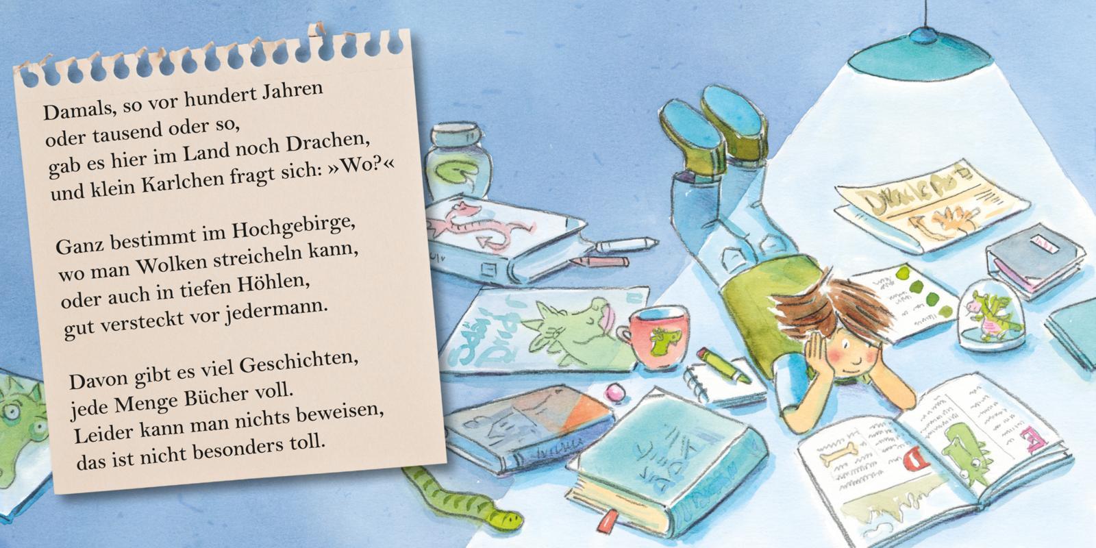 Beispielinhalt (Bild) Pixi-Box 279: Dinos und Drachen bei Pixi (8x8 Exemplare)