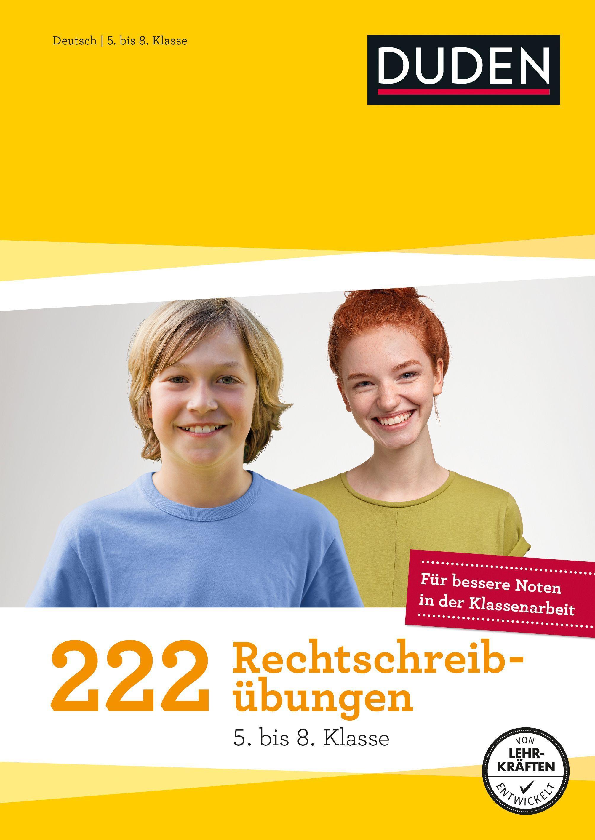 Vorderes Coverbild 222 Rechtschreibübungen - 5. bis 8. Klasse