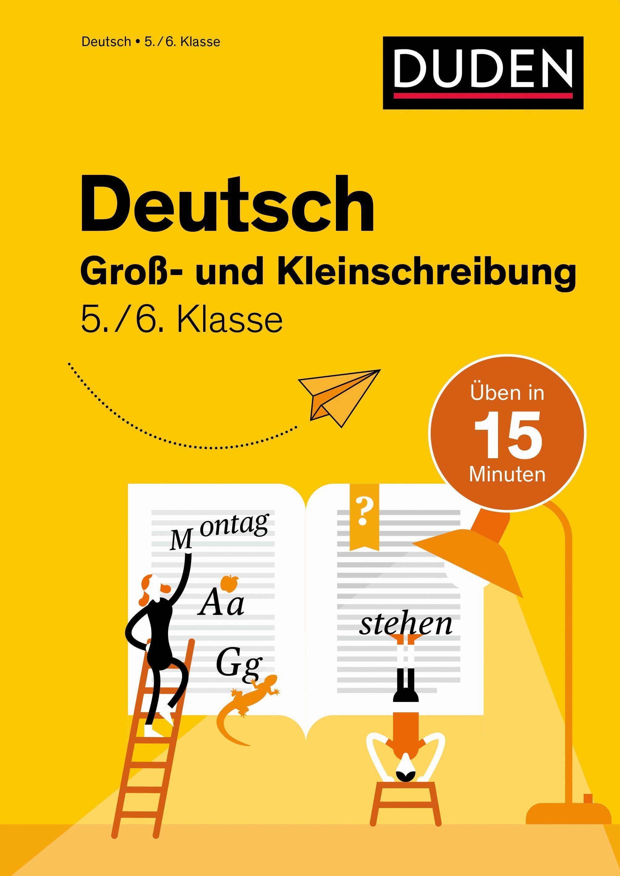 Vorderes Coverbild Deutsch in 15 Min - Groß- und Kleinschreibung 5./6. Klasse