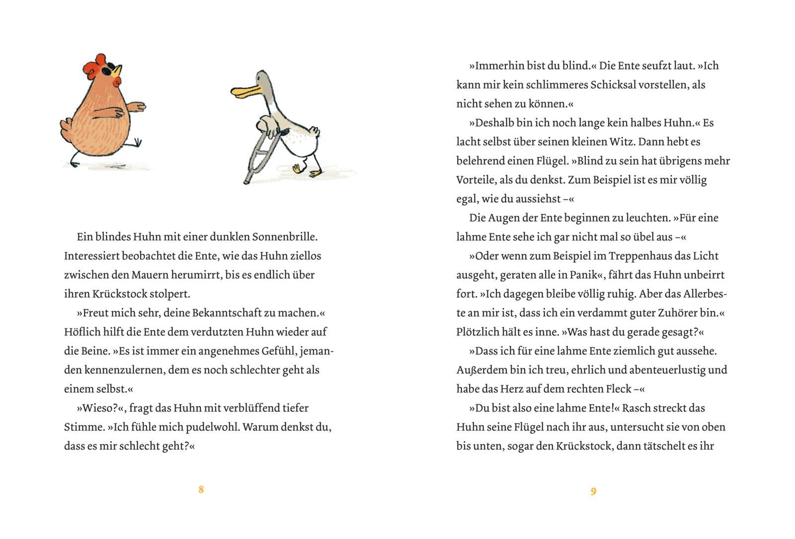 Beispielinhalt (Bild) Lahme Ente, blindes Huhn