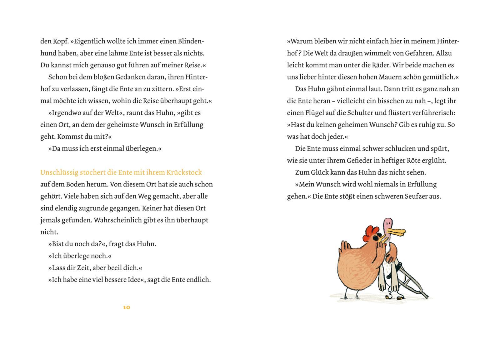 Beispielinhalt (Bild) Lahme Ente, blindes Huhn