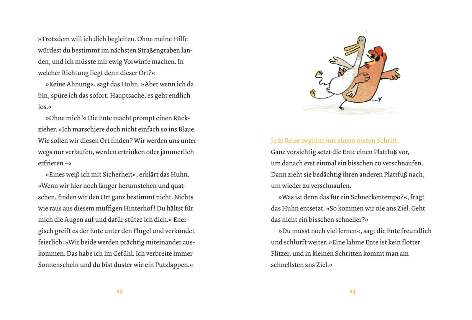 Beispielinhalt (Bild) Lahme Ente, blindes Huhn