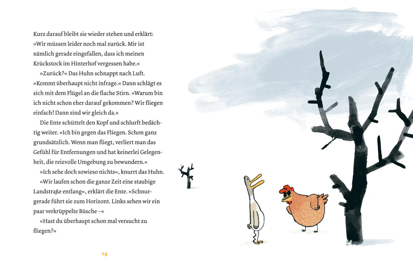 Beispielinhalt (Bild) Lahme Ente, blindes Huhn