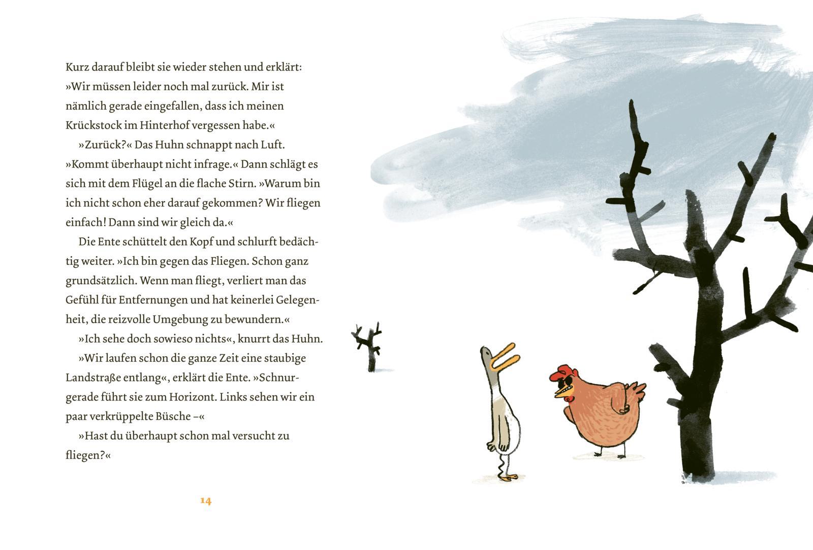 Beispielinhalt (Bild) Lahme Ente, blindes Huhn