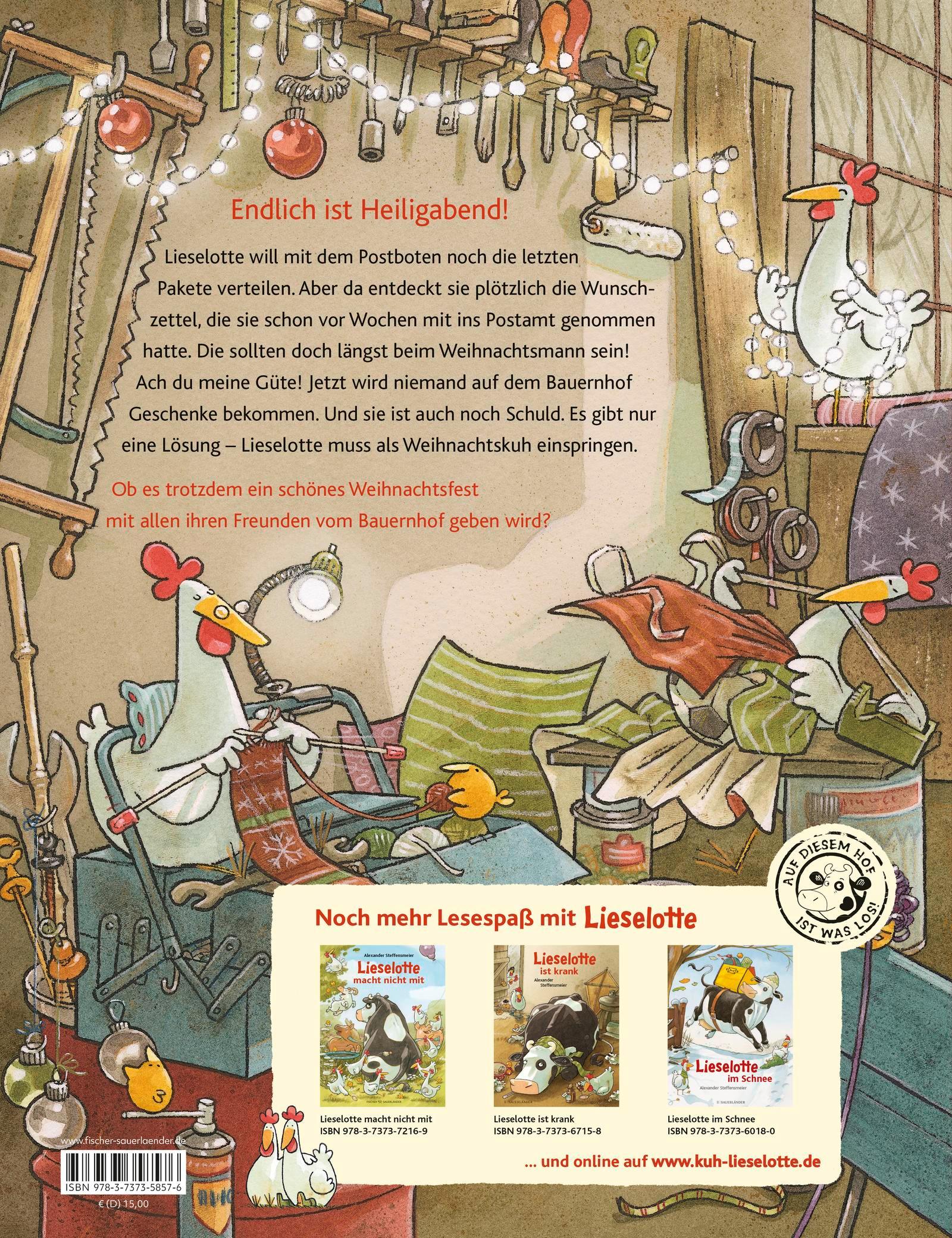 Rückseitencover Lieselotte Weihnachtskuh