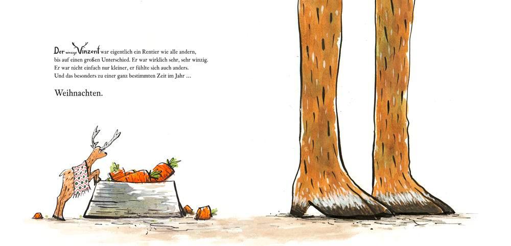 Beispielinhalt (Bild) Der winzige Vinzent und eine große Weihnachtsüberraschung