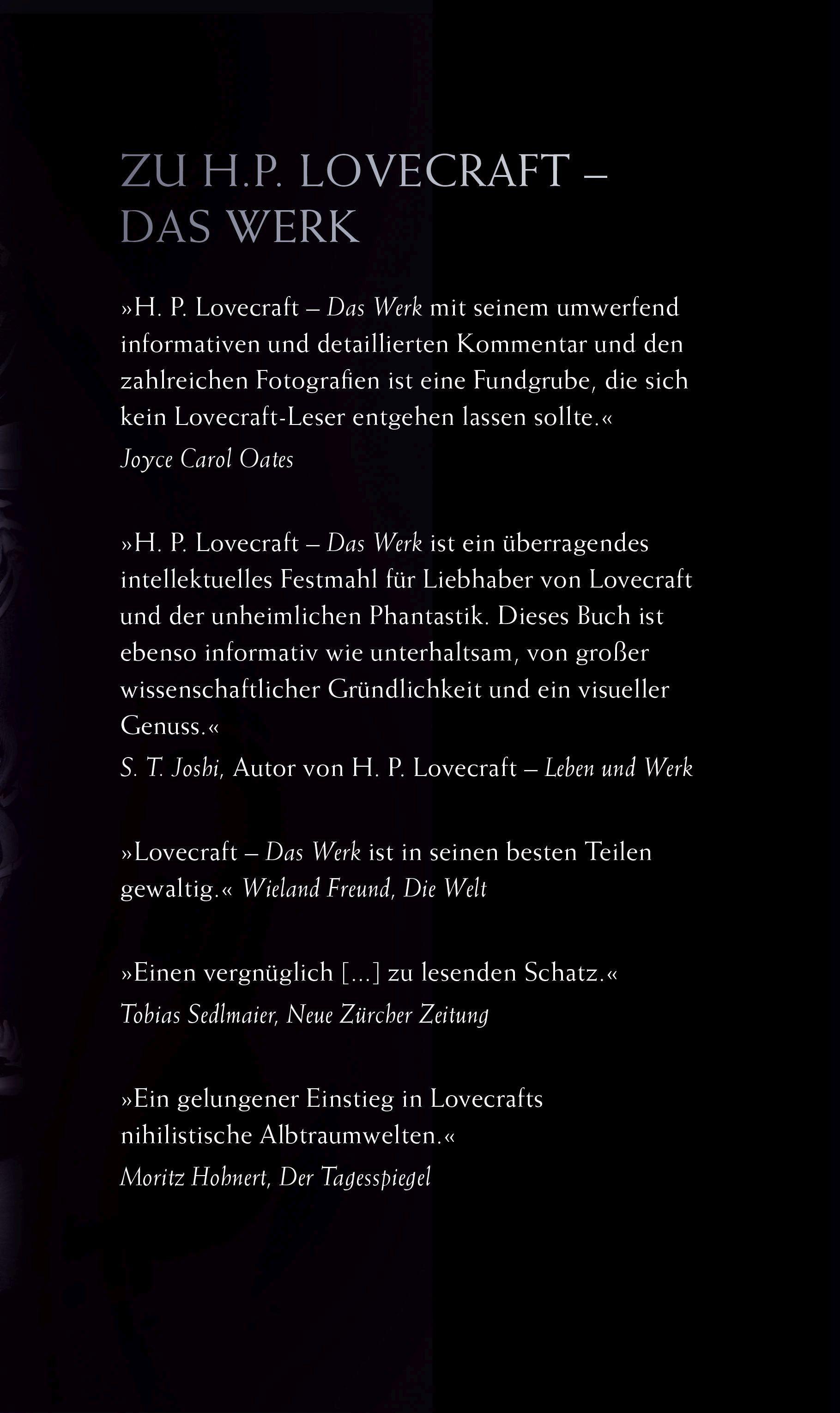 Beispielinhalt (Bild) H. P. Lovecraft. Das Werk II