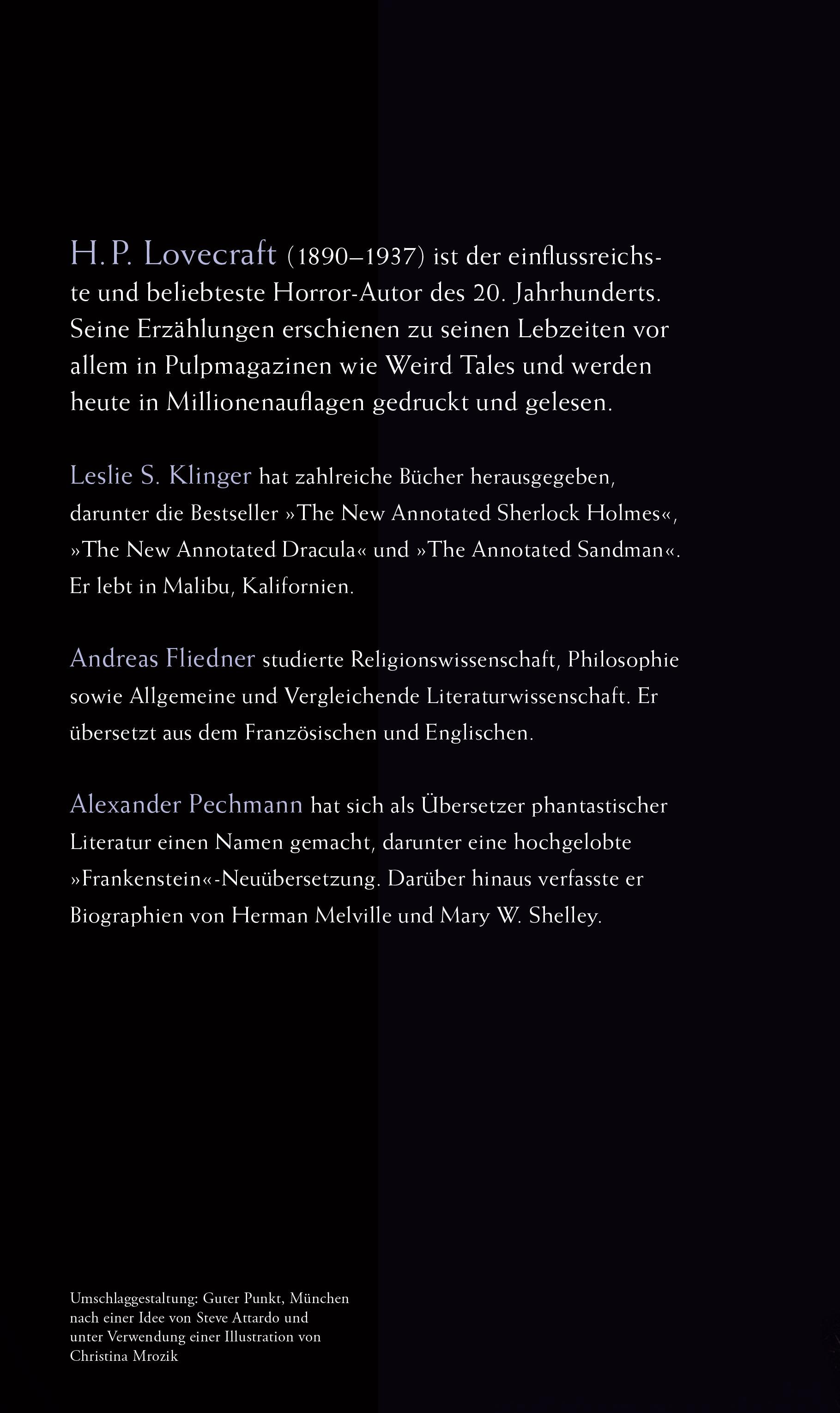 Beispielinhalt (Bild) H. P. Lovecraft. Das Werk II