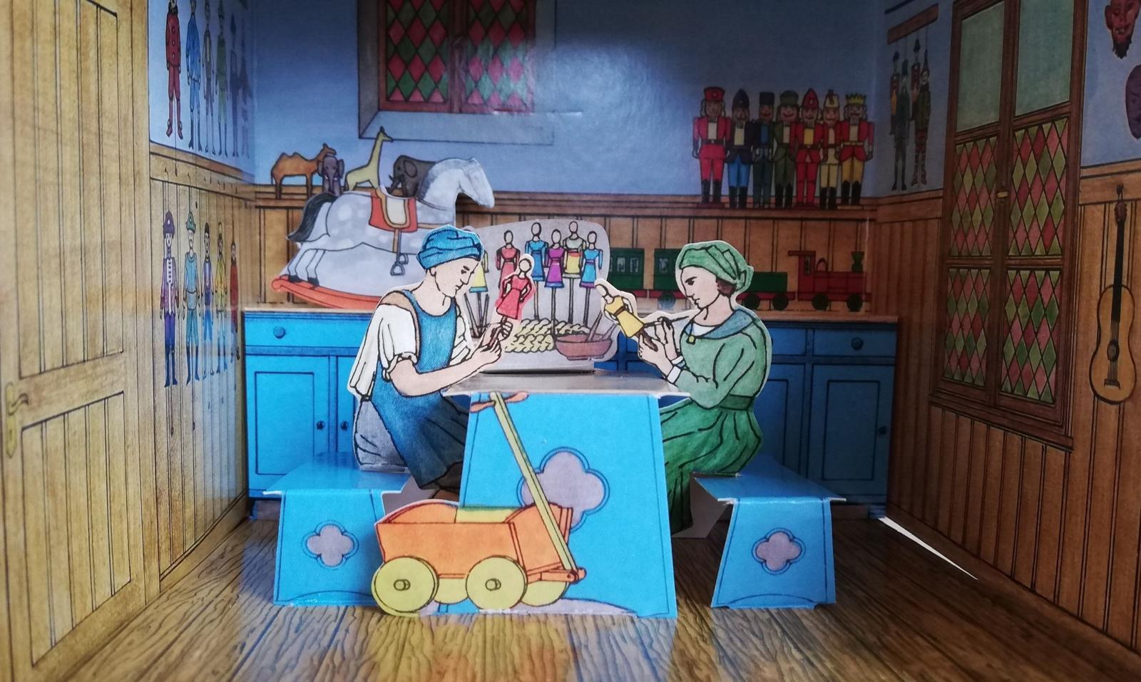 Beispielinhalt (Bild) Das Biedermeier-Spielzeughaus