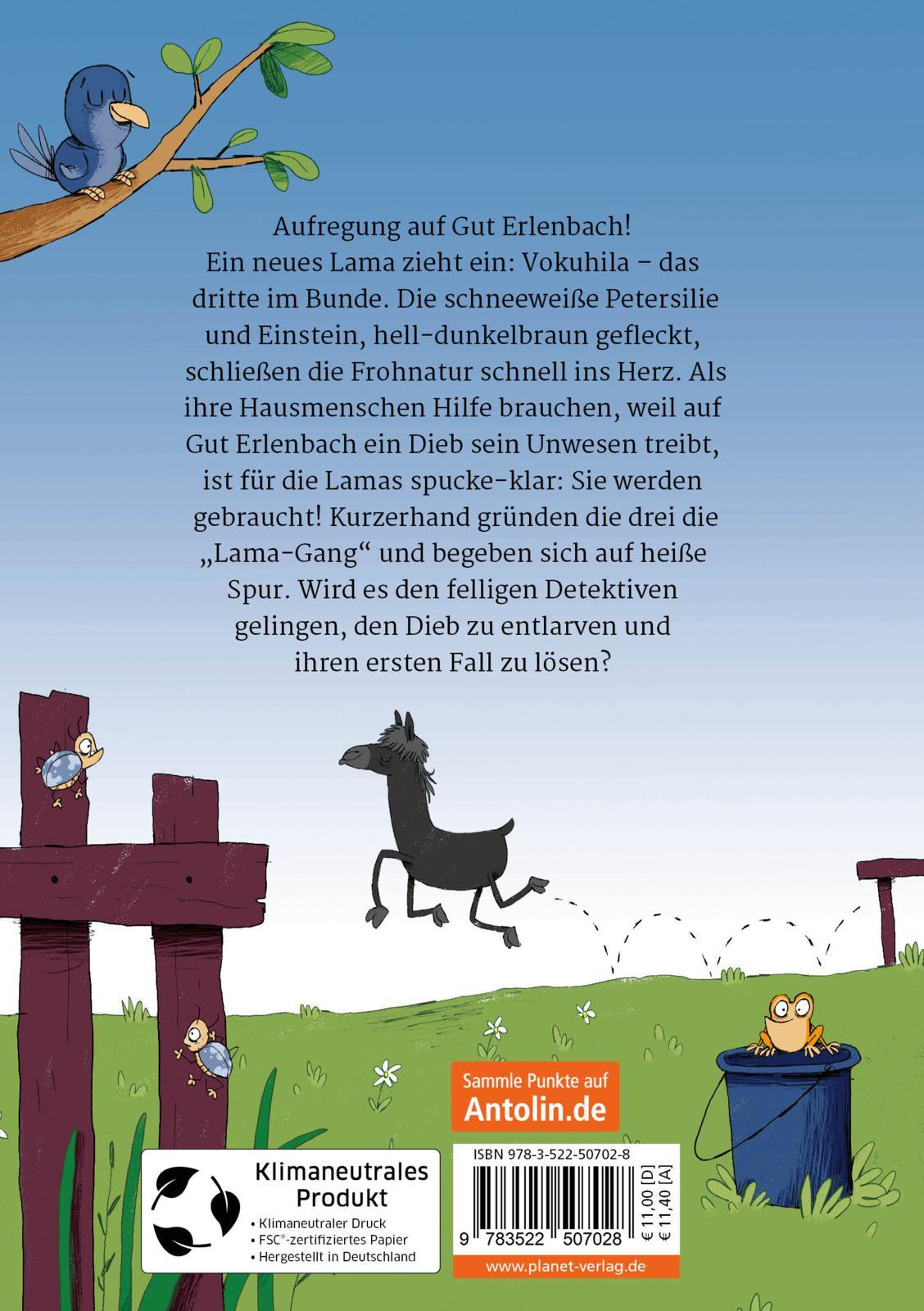 Rückseitencover Die Lama-Gang. Mit Herz & Spucke 1: Ein Fall für alle Felle