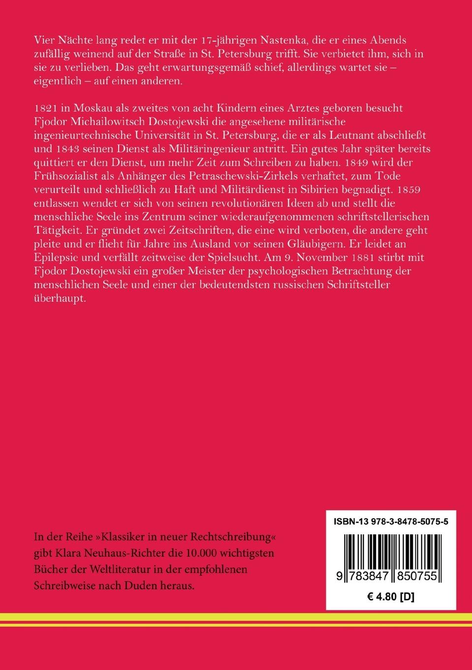 Rückseitencover Weiße Nächte