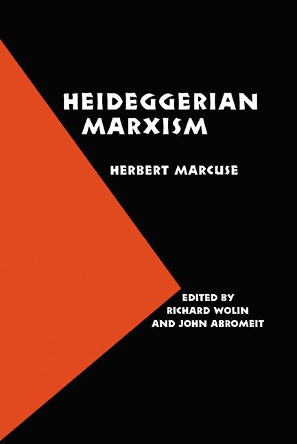 Vorderes Coverbild Heideggerian Marxism