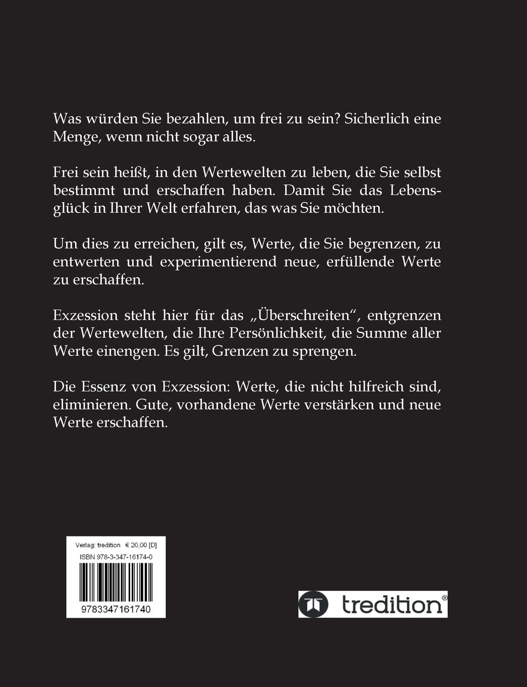 Rückseitencover EXZESSION - GLÜCK IST EINE ENTSCHEIDUNG