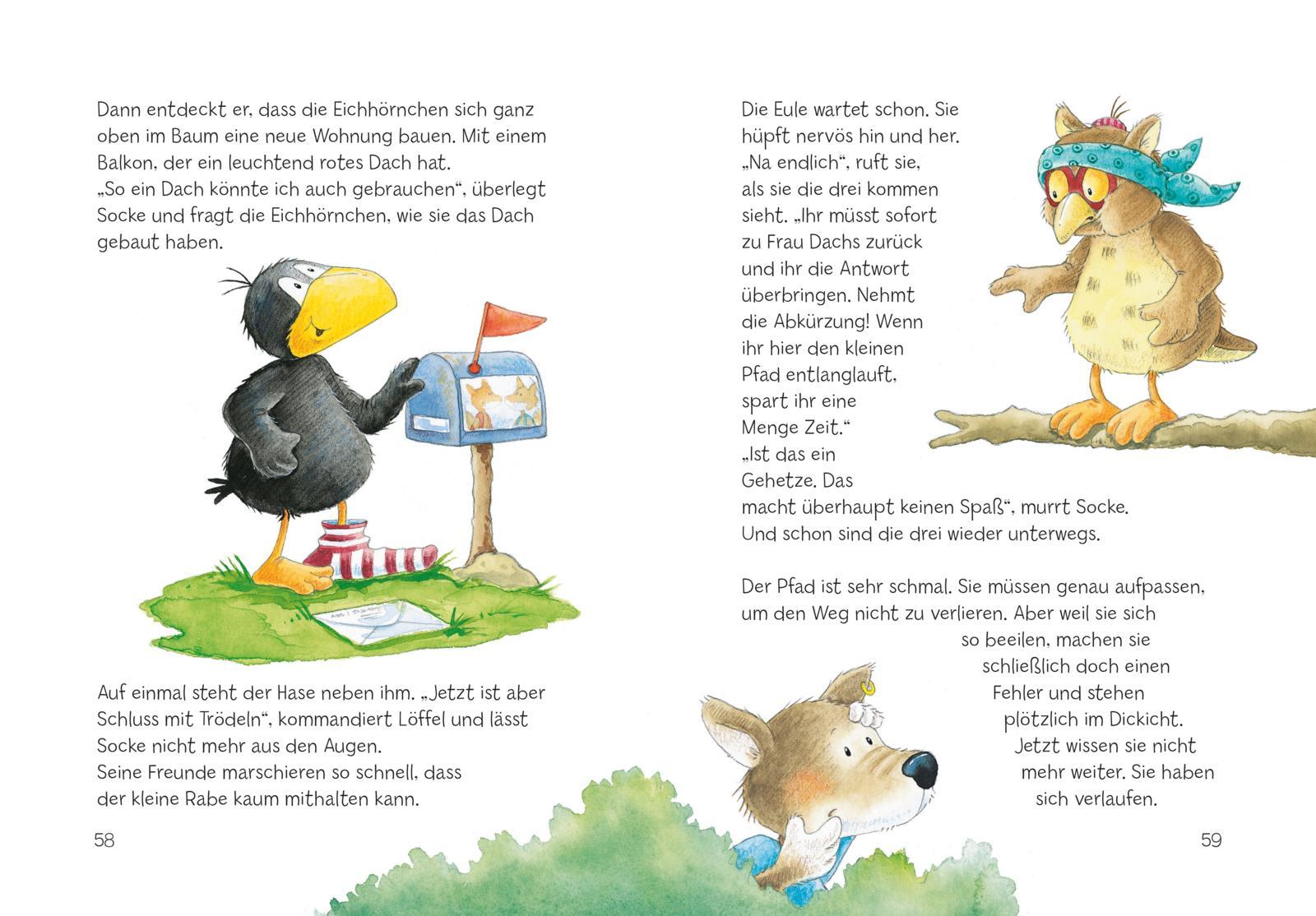 Beispielinhalt (Bild) Der kleine Rabe Socke: 25 allerbeste Vorlesegeschichten