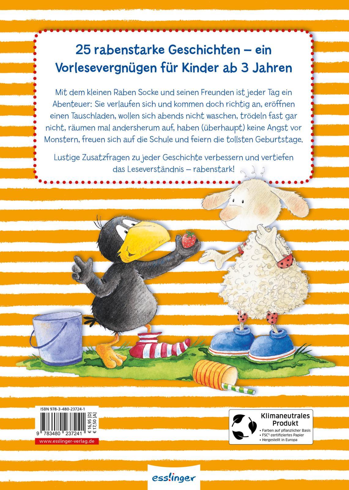 Rückseitencover Der kleine Rabe Socke: 25 allerbeste Vorlesegeschichten