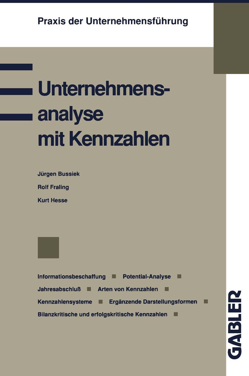 Vorderes Coverbild Unternehmensanalyse mit Kennzahlen