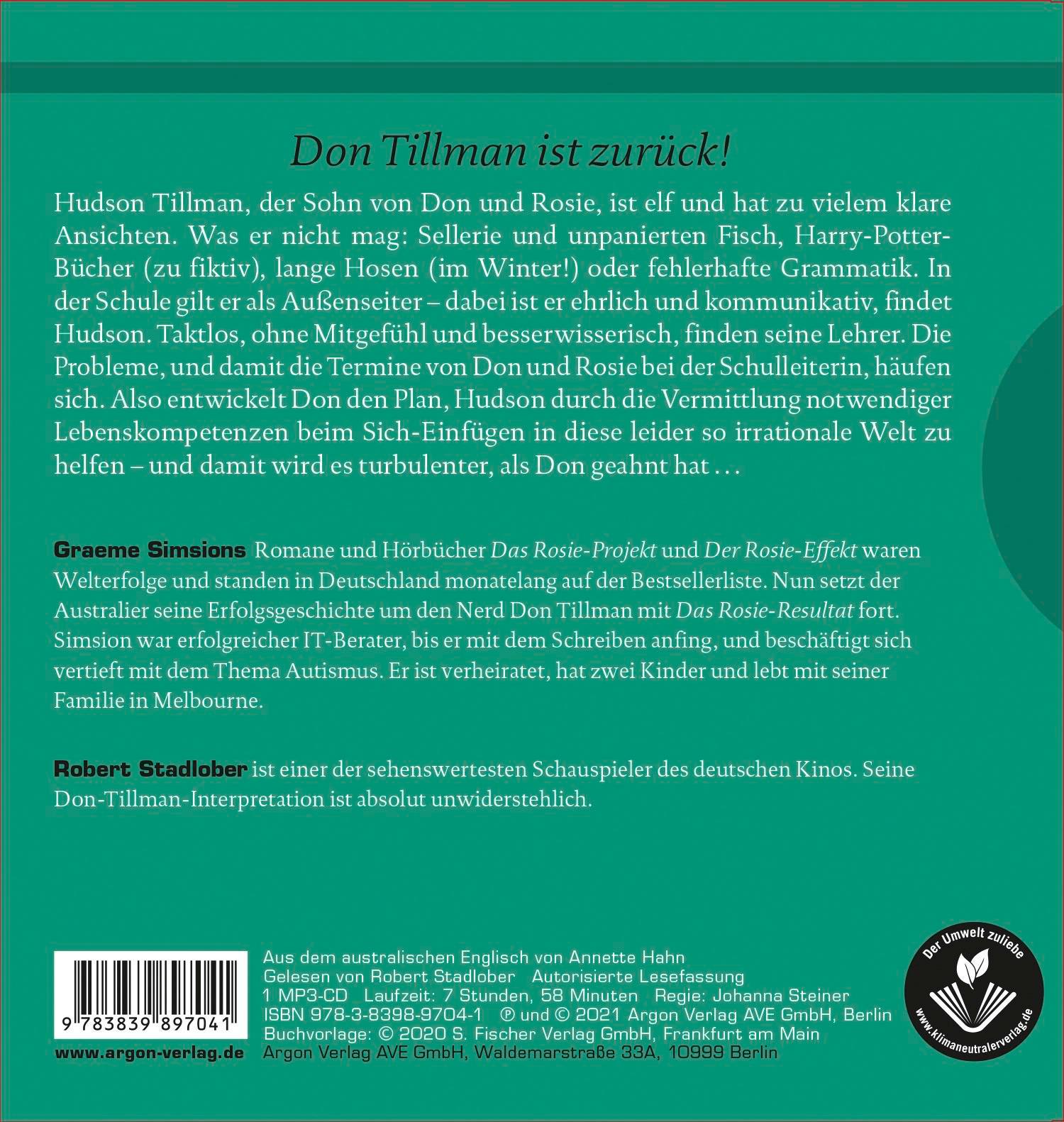 Rückseitencover Das Rosie-Resultat