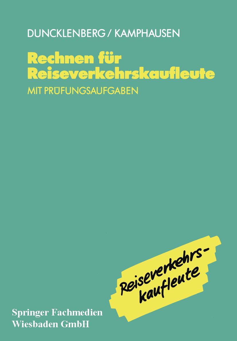 Vorderes Coverbild Rechnen für Reiseverkehrskaufleute