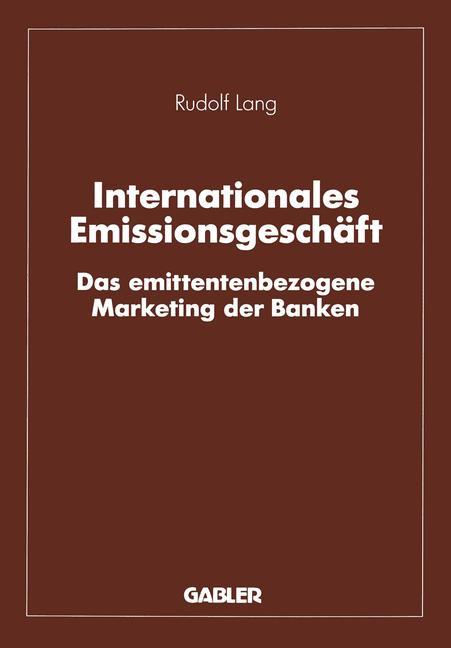 Vorderes Coverbild Internationales Emissionsgeschäft