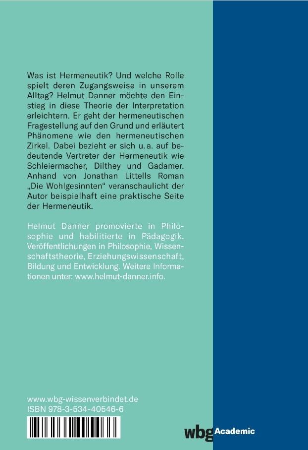 Rückseitencover Hermeneutik