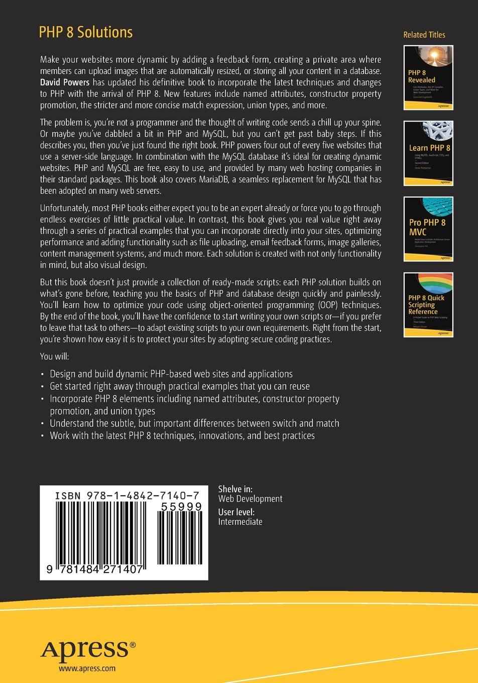 Rückseitencover PHP 8 Solutions