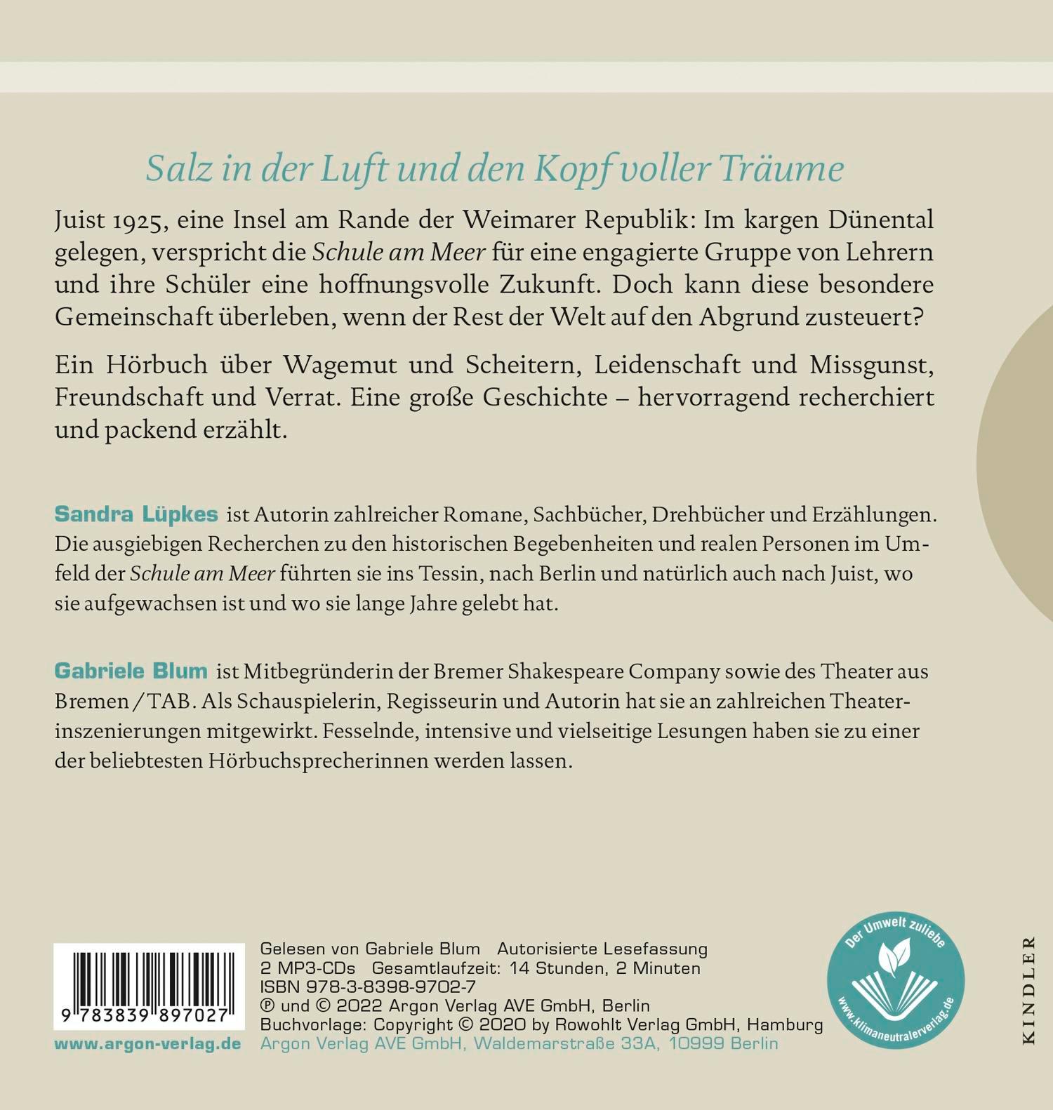 Rückseitencover Die Schule am Meer