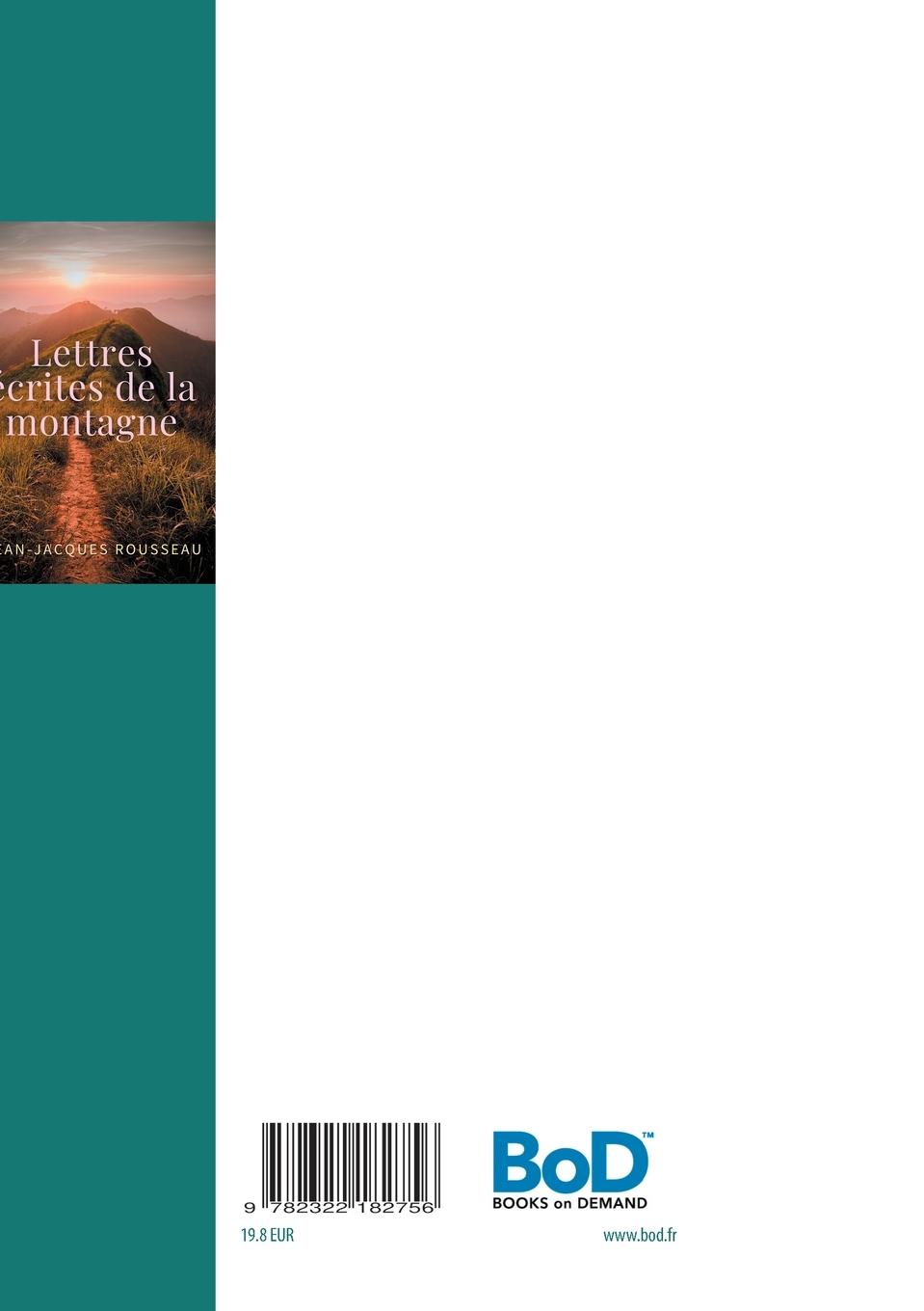 Rückseitencover Lettres écrites de la montagne