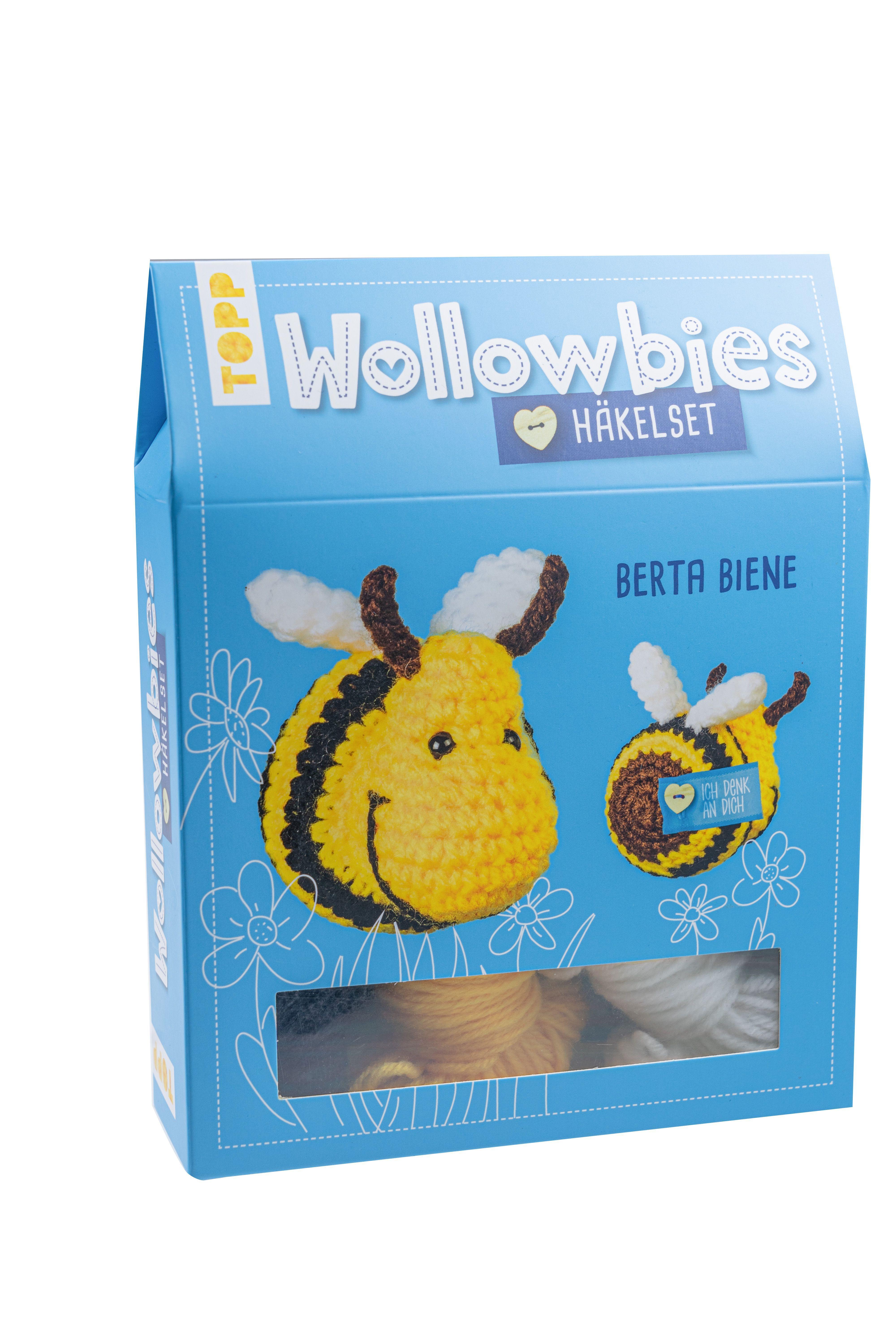 Vorderes Coverbild Wollowbies Häkelset Biene