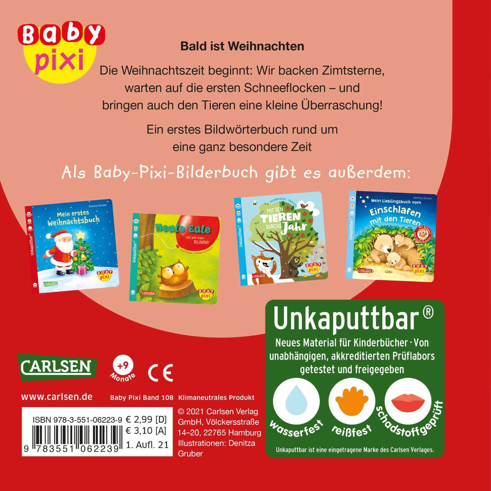 Rückseitencover Baby Pixi (unkaputtbar) 108: VE 5 Bald ist Weihnachten (5 Exemplare)