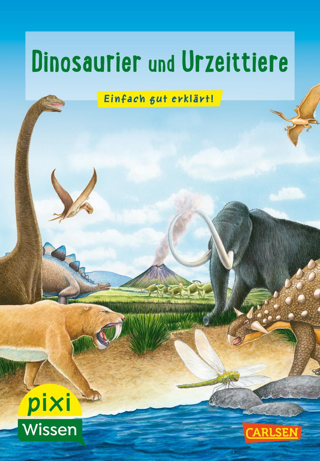 Vorderes Coverbild Pixi Wissen 74: VE 5 Dinosaurier und Urzeittiere