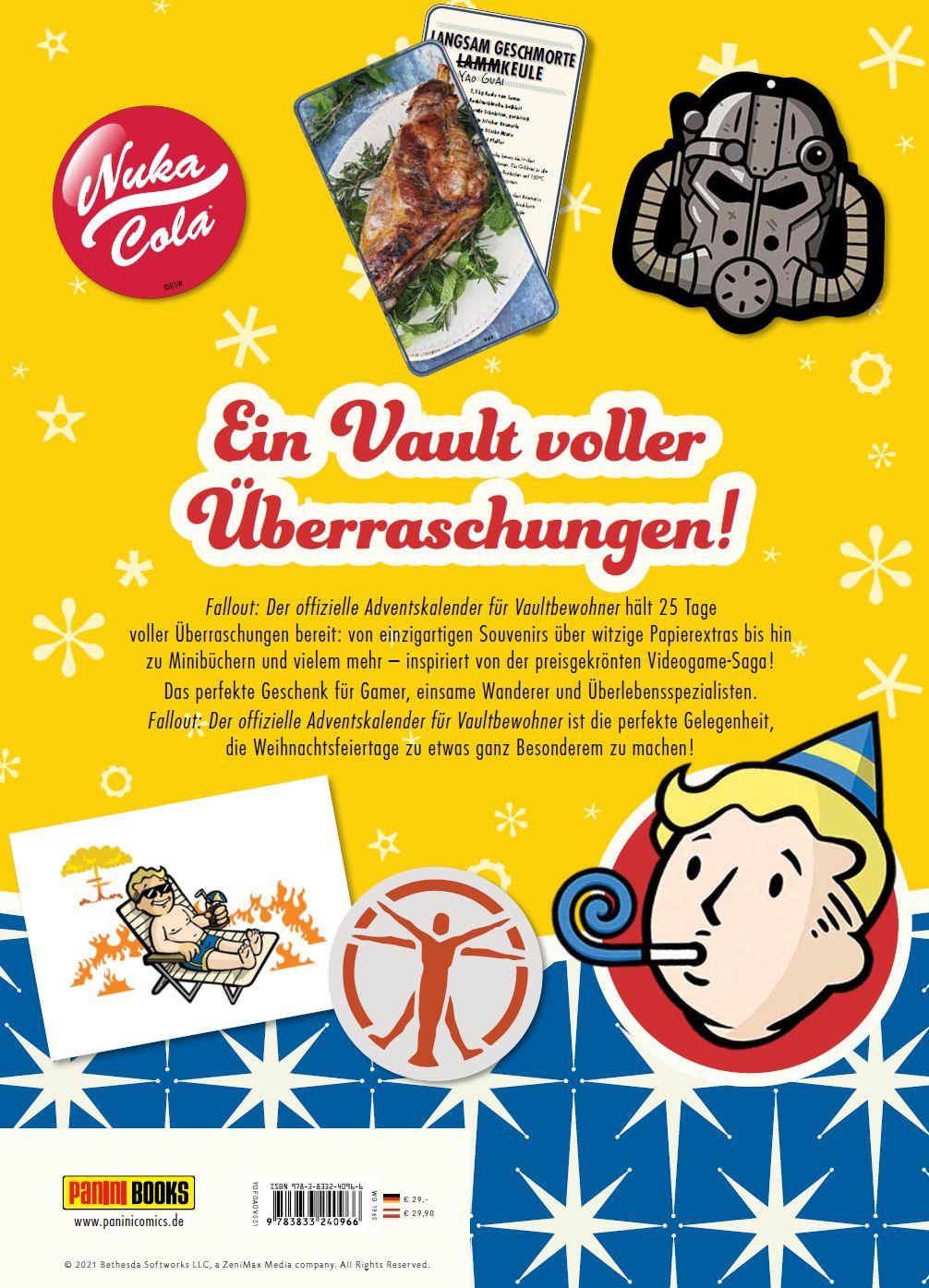 Rückseitencover Fallout: Der offizielle Adventskalender für Vaultbewohner