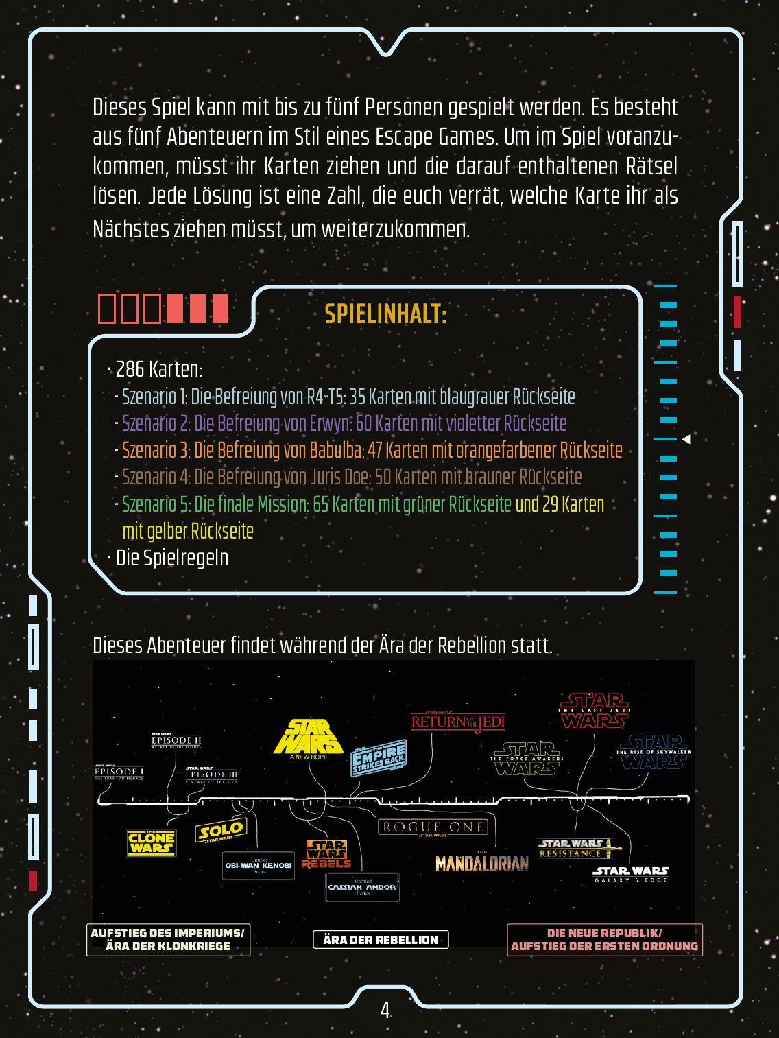 Beispielinhalt (Bild) Escape Game: Star Wars