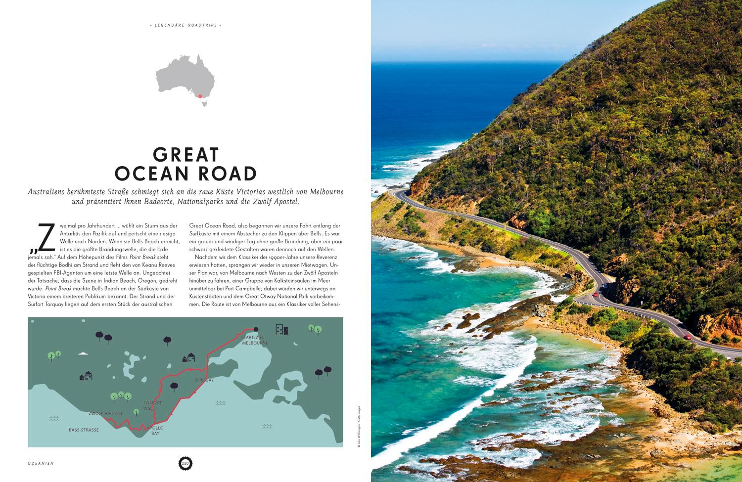 Beispielinhalt (Bild) Lonely Planet Bildband Legendäre Roadtrips