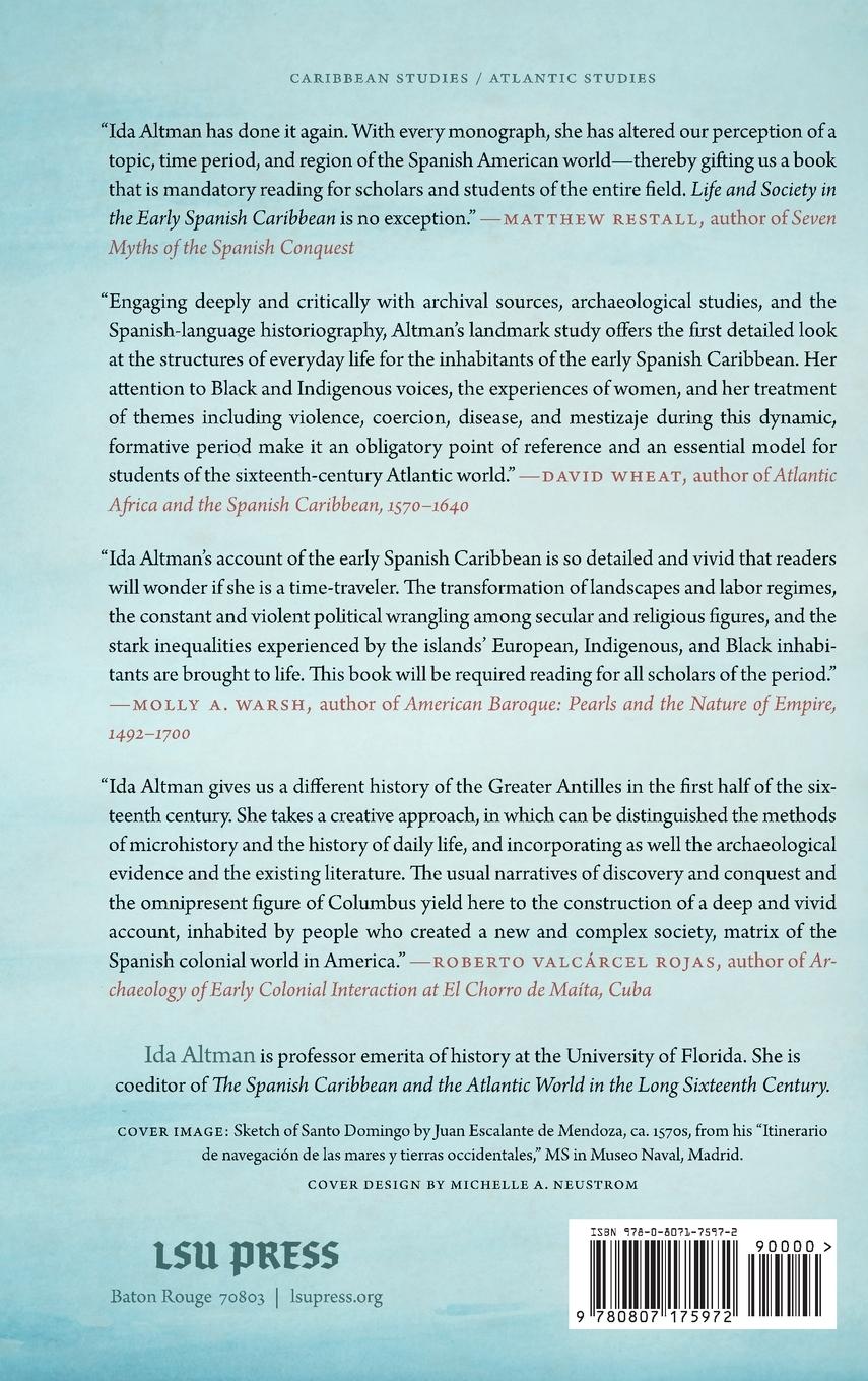 Rückseitencover Life and Society in the Early Spanish Caribbean
