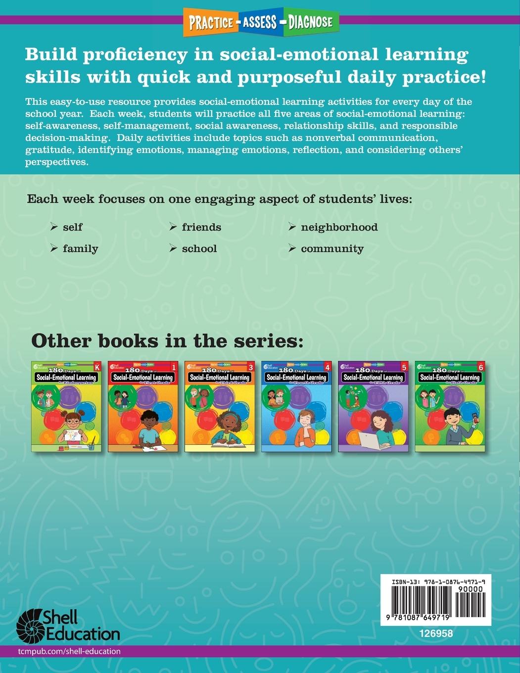 Rückseitencover 180 Days of Social-Emotional Learning for Second Grade